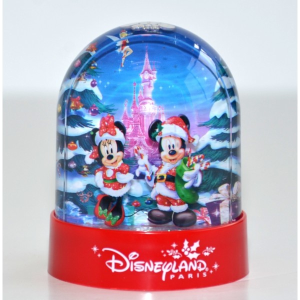 Disneyland Paris Christmas Plastic Snow Globe